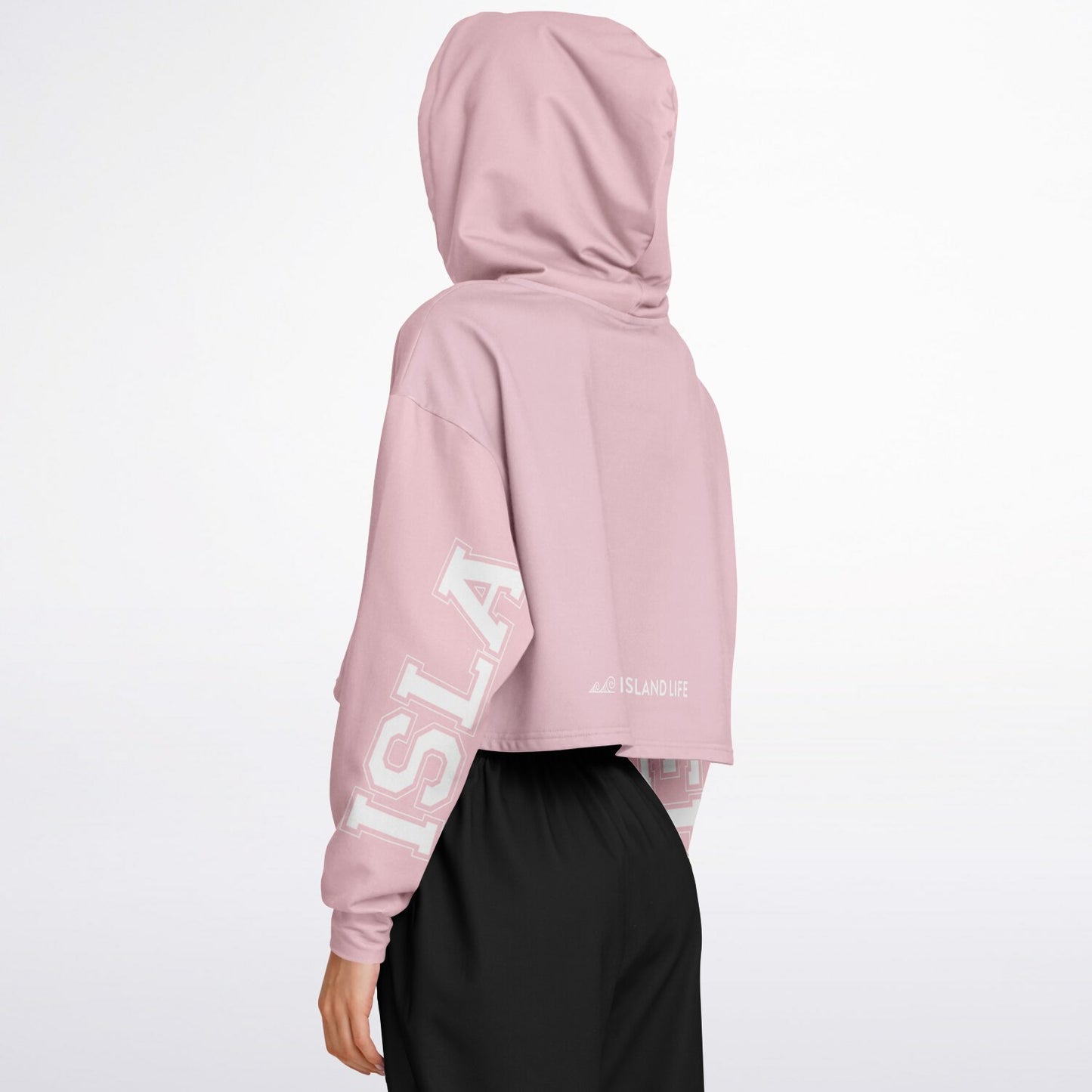 Islander Guam Girl Pink Cropped Hoodie