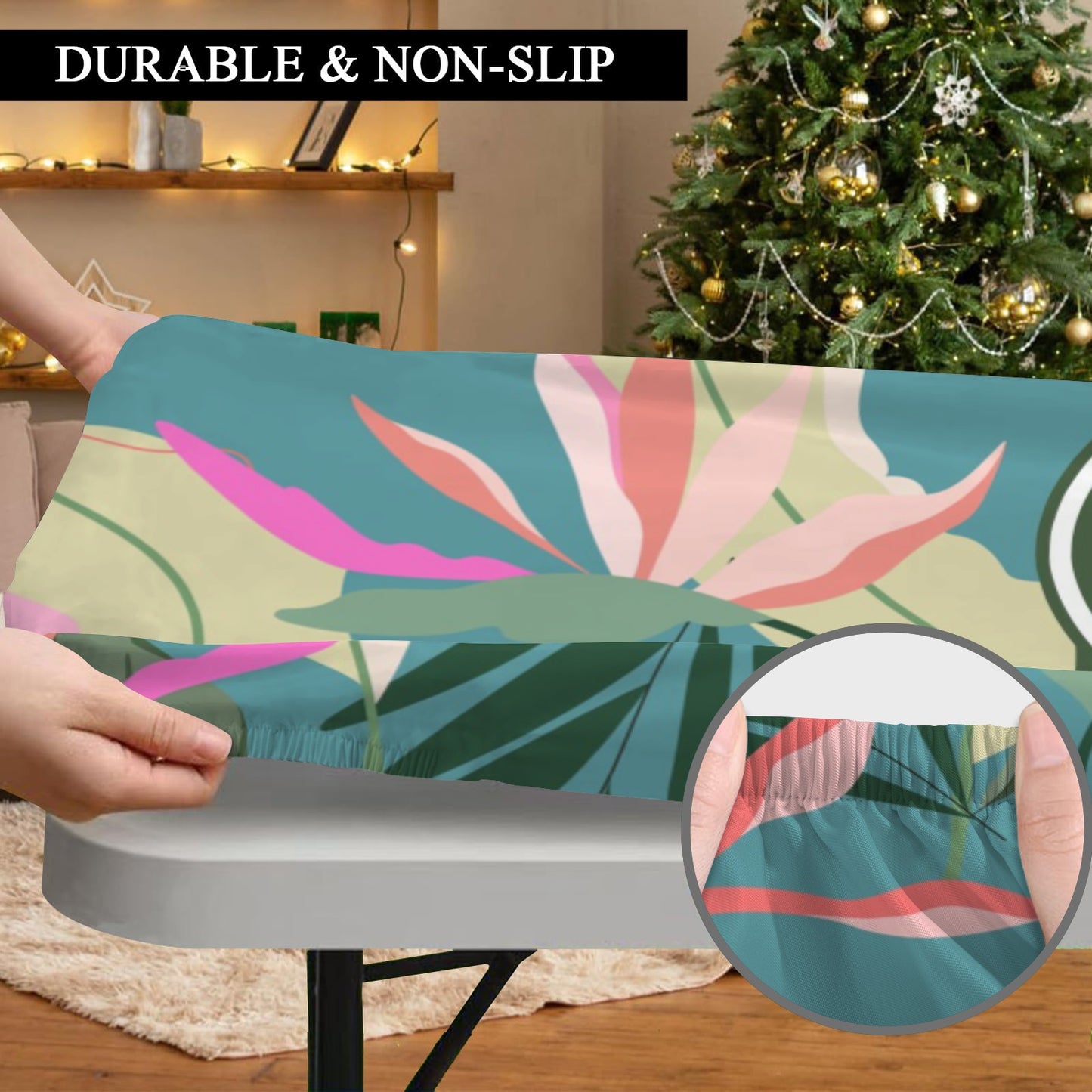 Guam Birds of Paradise Fitted Tablecloth