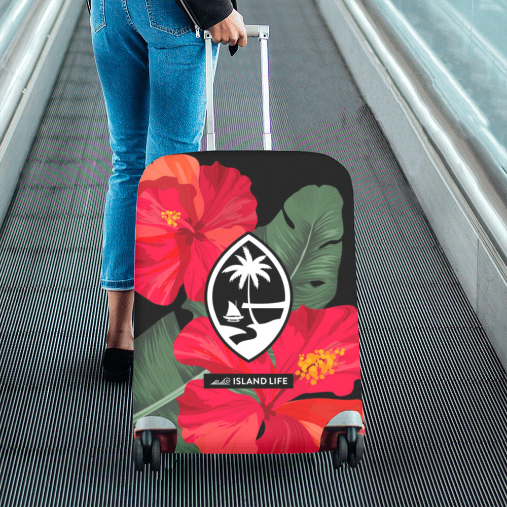 Guam Red Hibiscus Paradise Luggage Cover