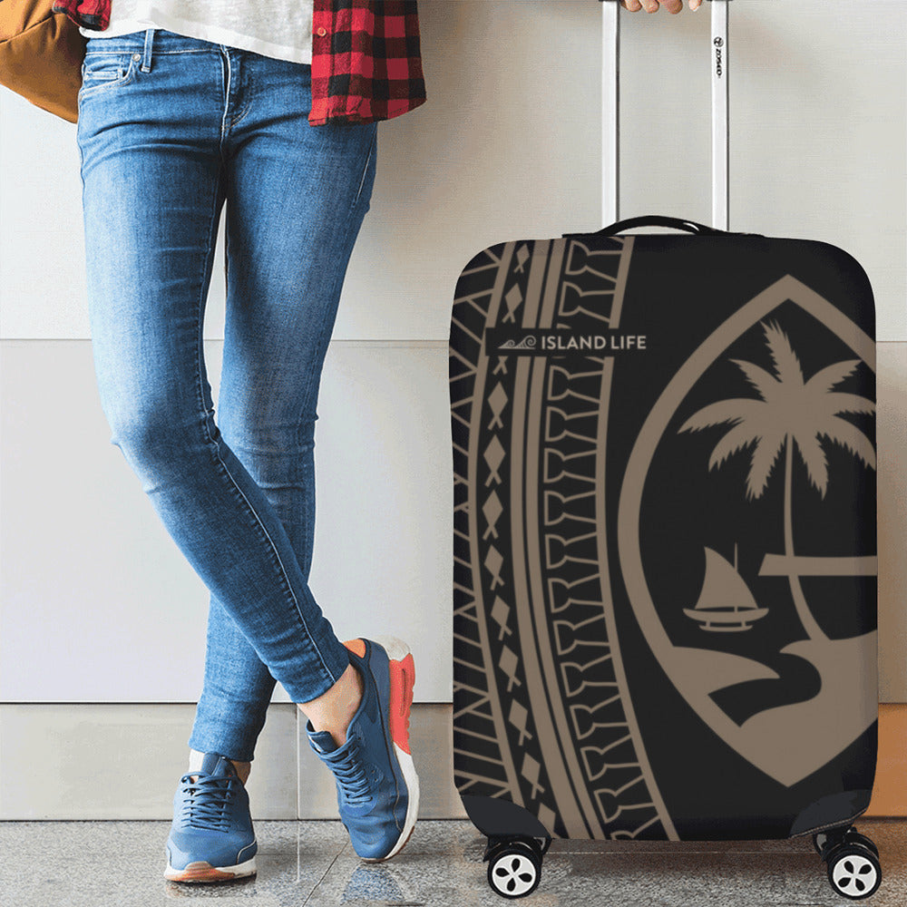 Guam Seal Brown Tribal Luggage Cover