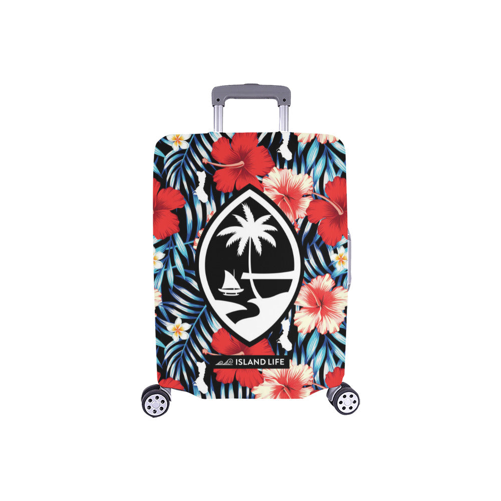 Guam Tropical Floral Luggage Cover