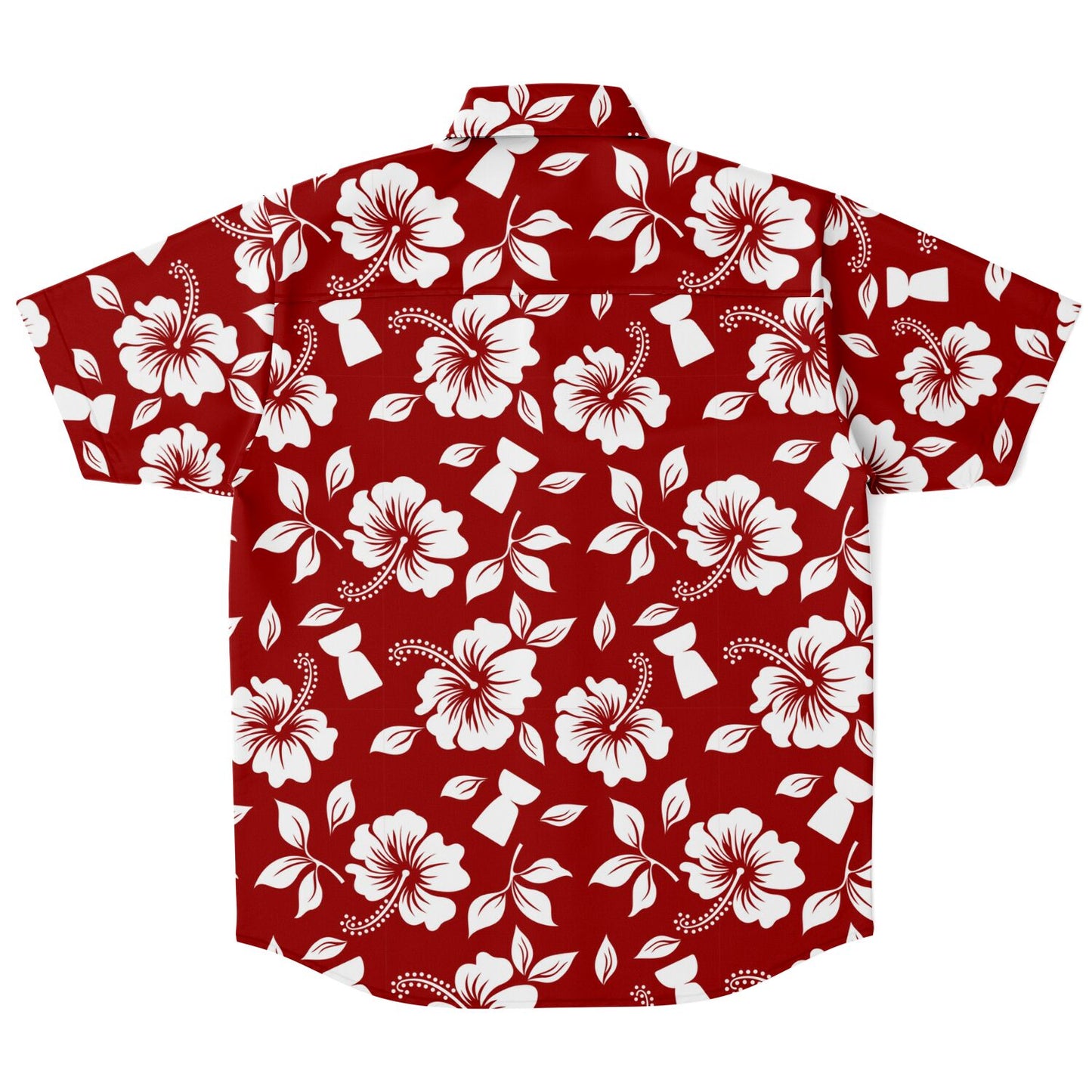 Hibiscus Latte Stone Guam CNMI Button Down Shirt