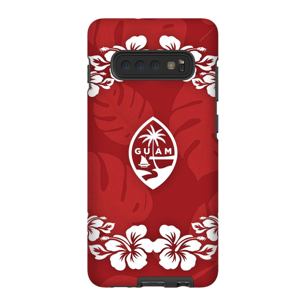 Guam Seal Red Hibiscus Premium Glossy Tough Phone Case