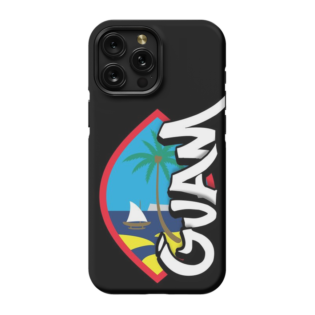 Guam Seal Tagged Black Premium Glossy Tough Phone Case