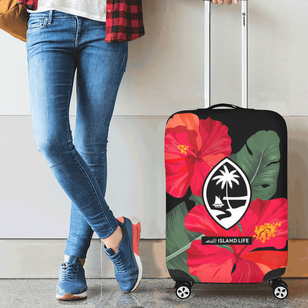 Guam Red Hibiscus Paradise Luggage Cover