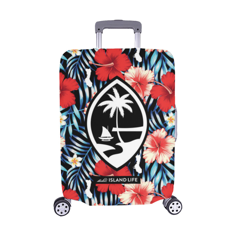 Guam Tropical Floral Luggage Cover