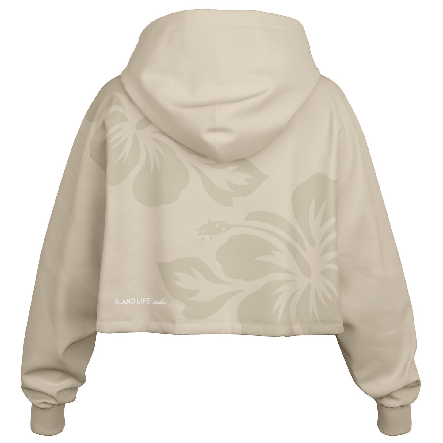 Hibiscus Latiya Guam Cropped Hoodie