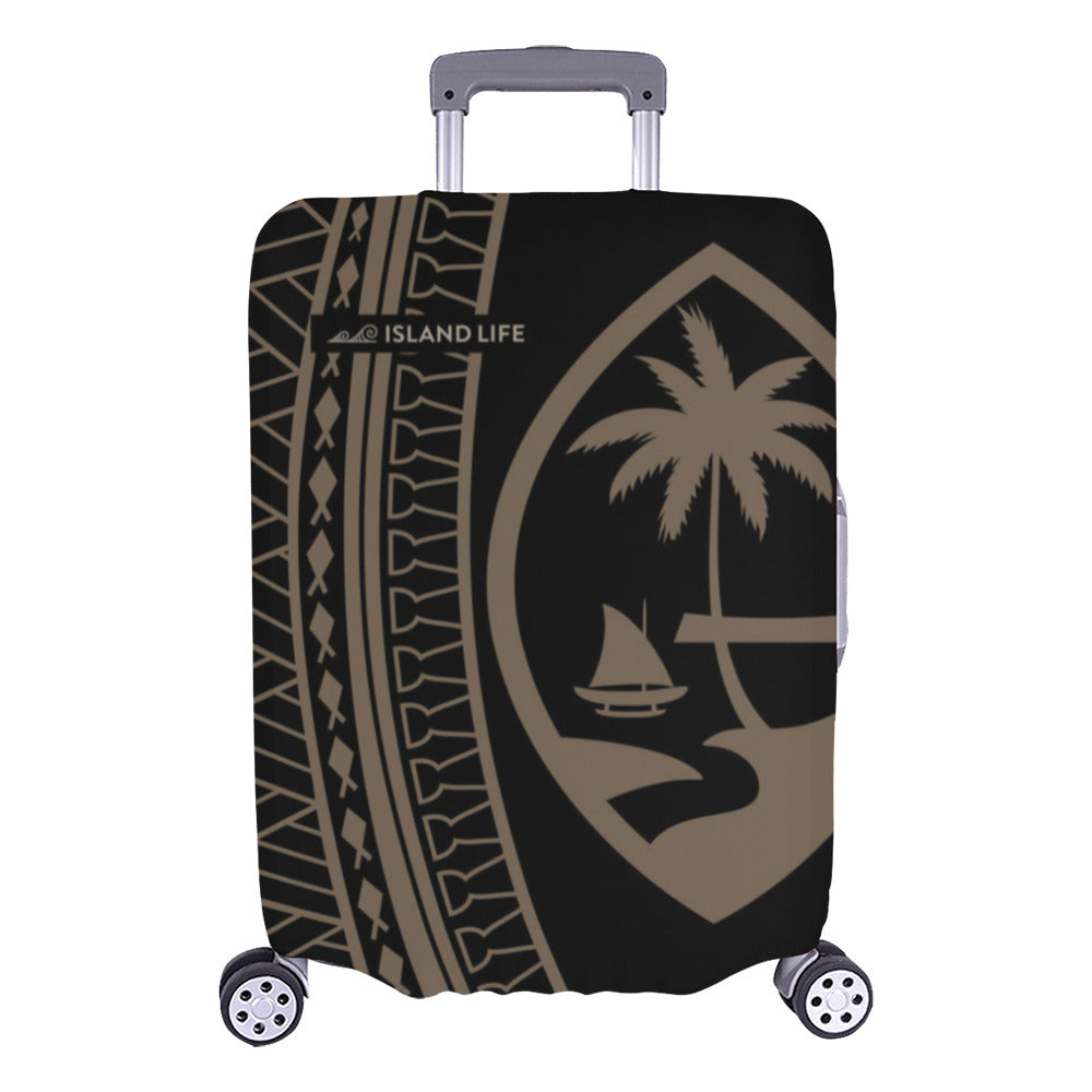 Guam Seal Brown Tribal Luggage Cover