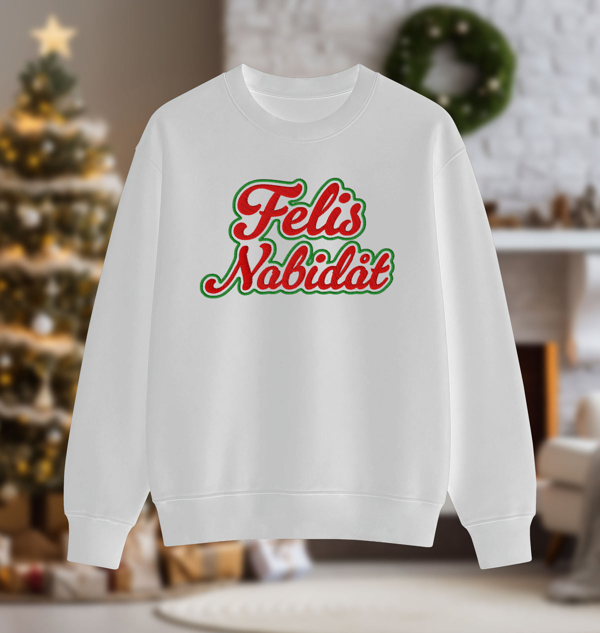 Felis Nabidat Guam CNMI 3D Puff Embroidered Lightweight Classic Unisex Sweatshirt