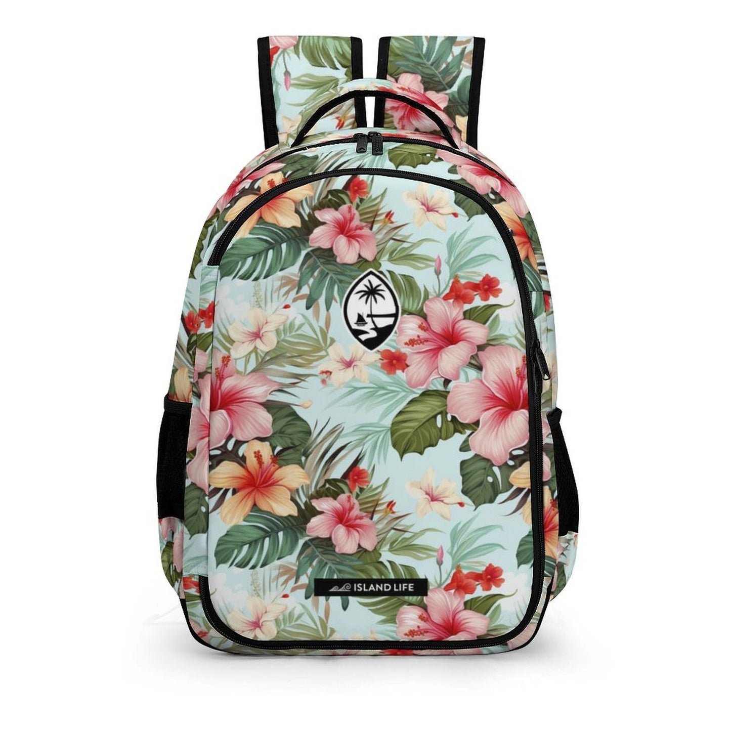Guam Watercolor Flowers Organizer Backpack