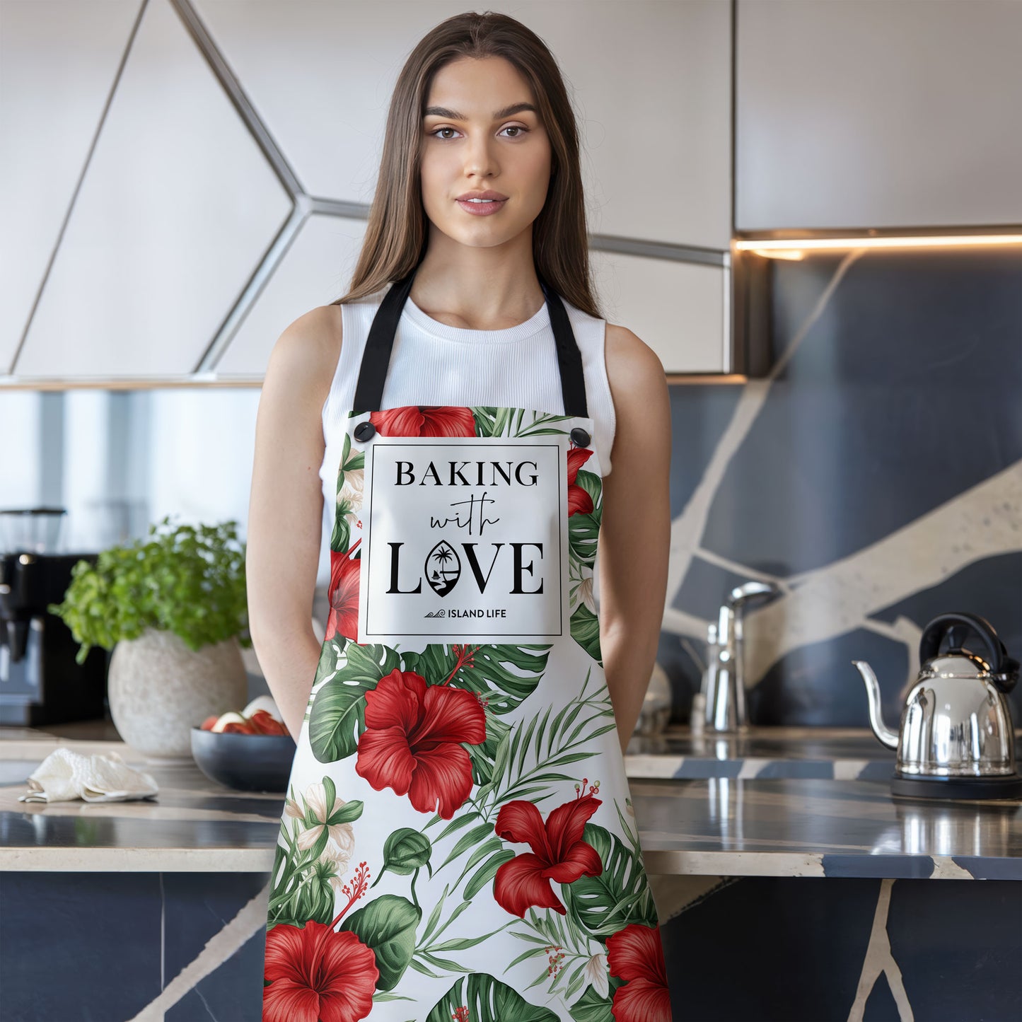 Baking with Love Guam Apron