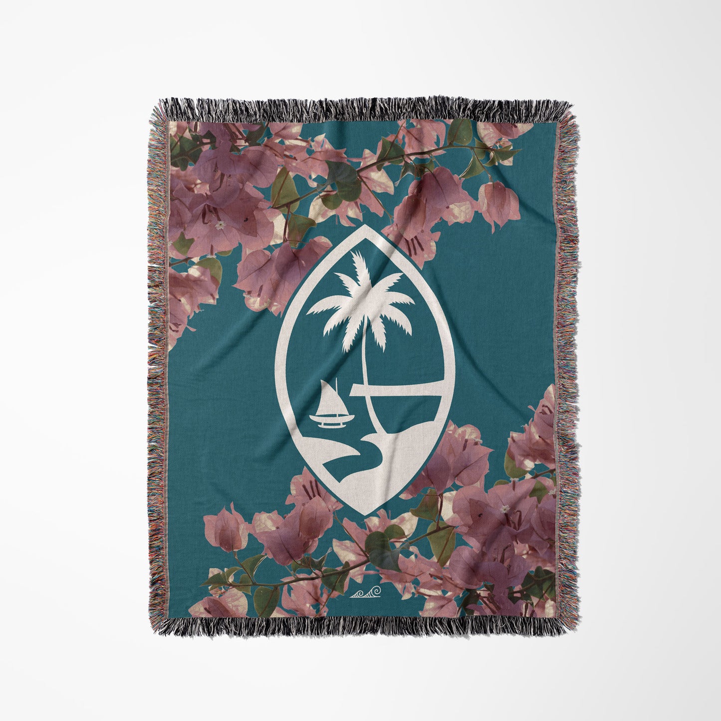 Guam Puti Tai Nobio Bougainvillea Woven Blanket