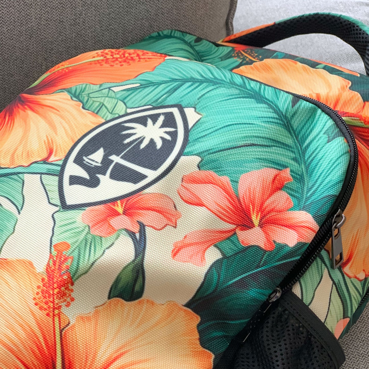 Guam Hibiscus Cream Multifunctional Backpack