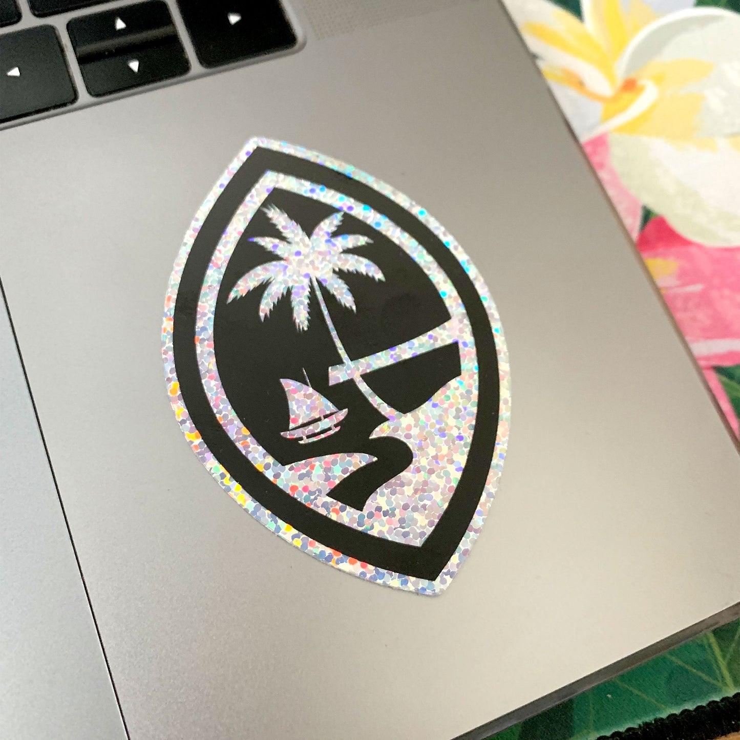 Guam Seal Glitter Sticker - Ready to Ship