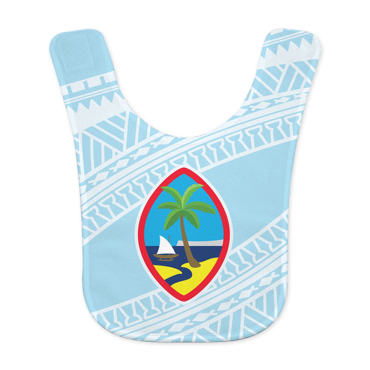 Guam Seal Tribal Baby Bib