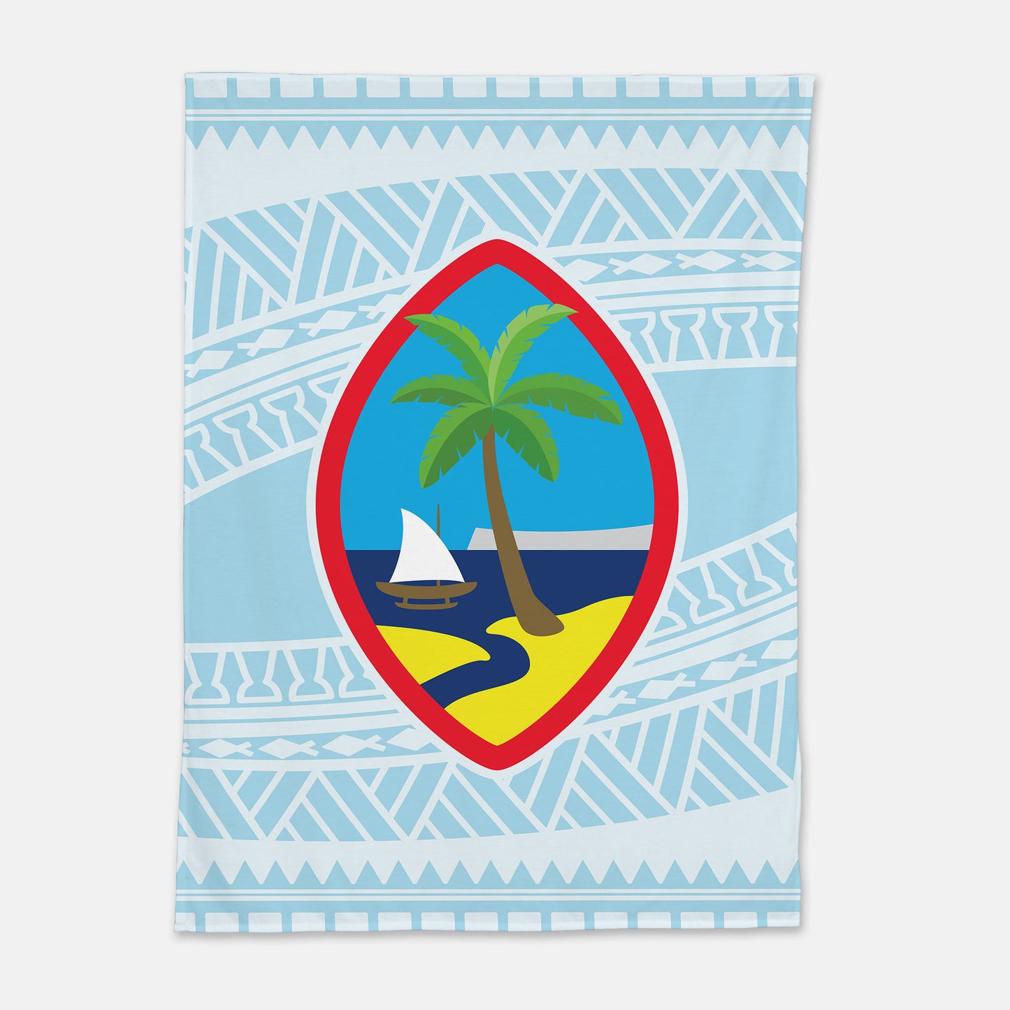 Guam Seal Tribal Baby Swaddle Blanket