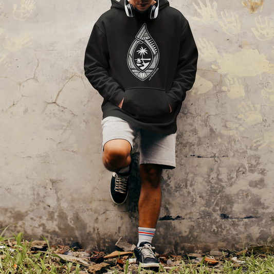 Guahan Tribal Hook Adult Heavy Blend Pullover Hoodie