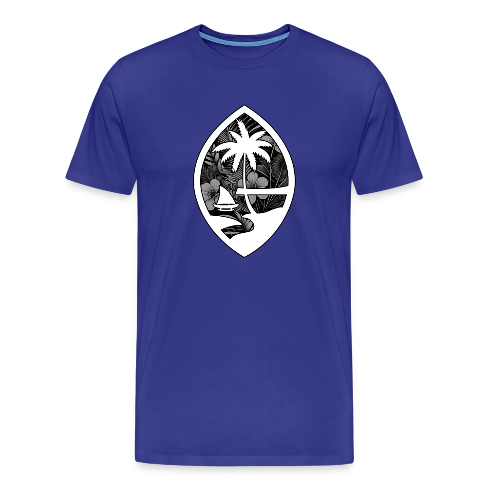 Guam Seal Monochrome Floral Men's Premium T-Shirt - royal blue