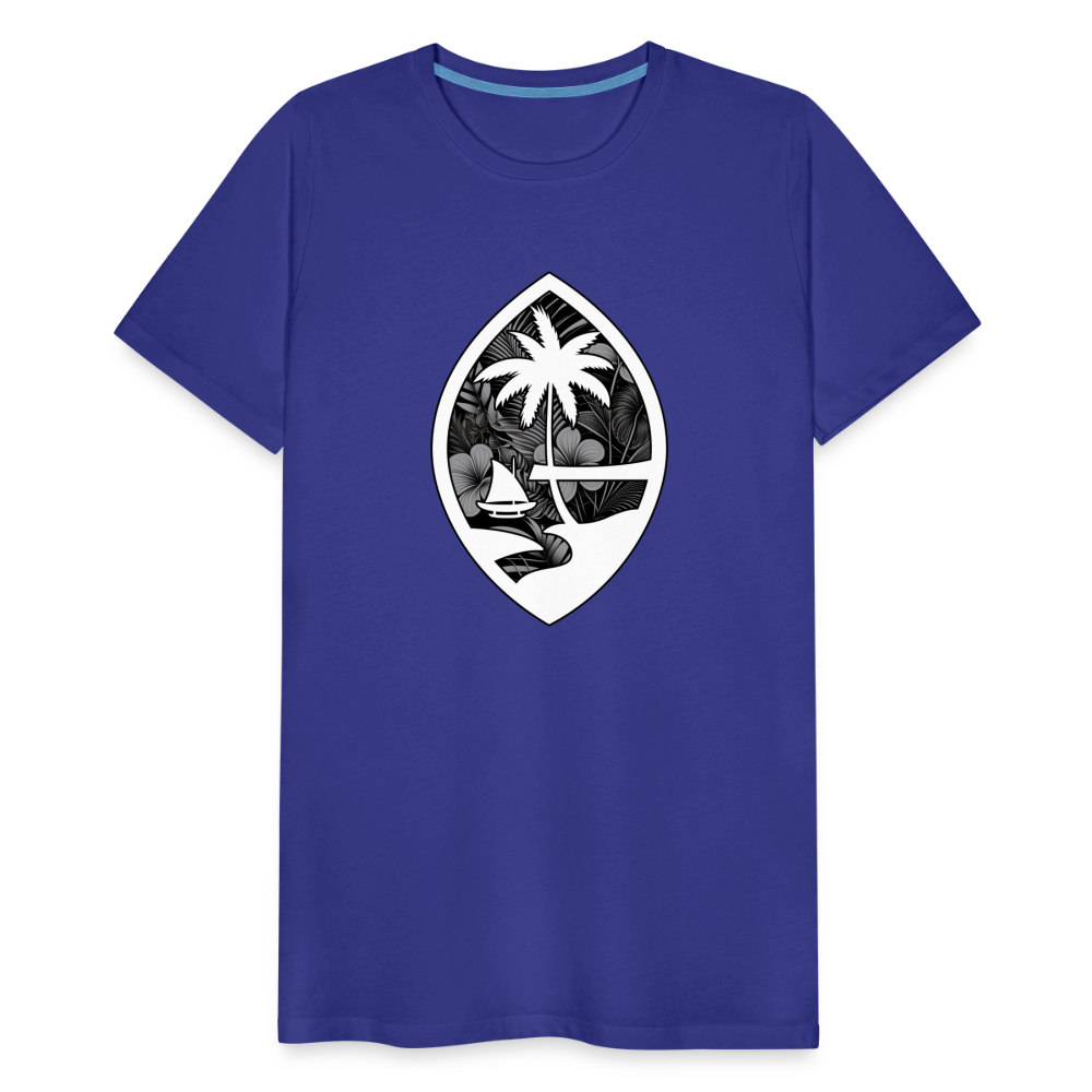 Guam Seal Monochrome Floral Men's Premium T-Shirt - royal blue