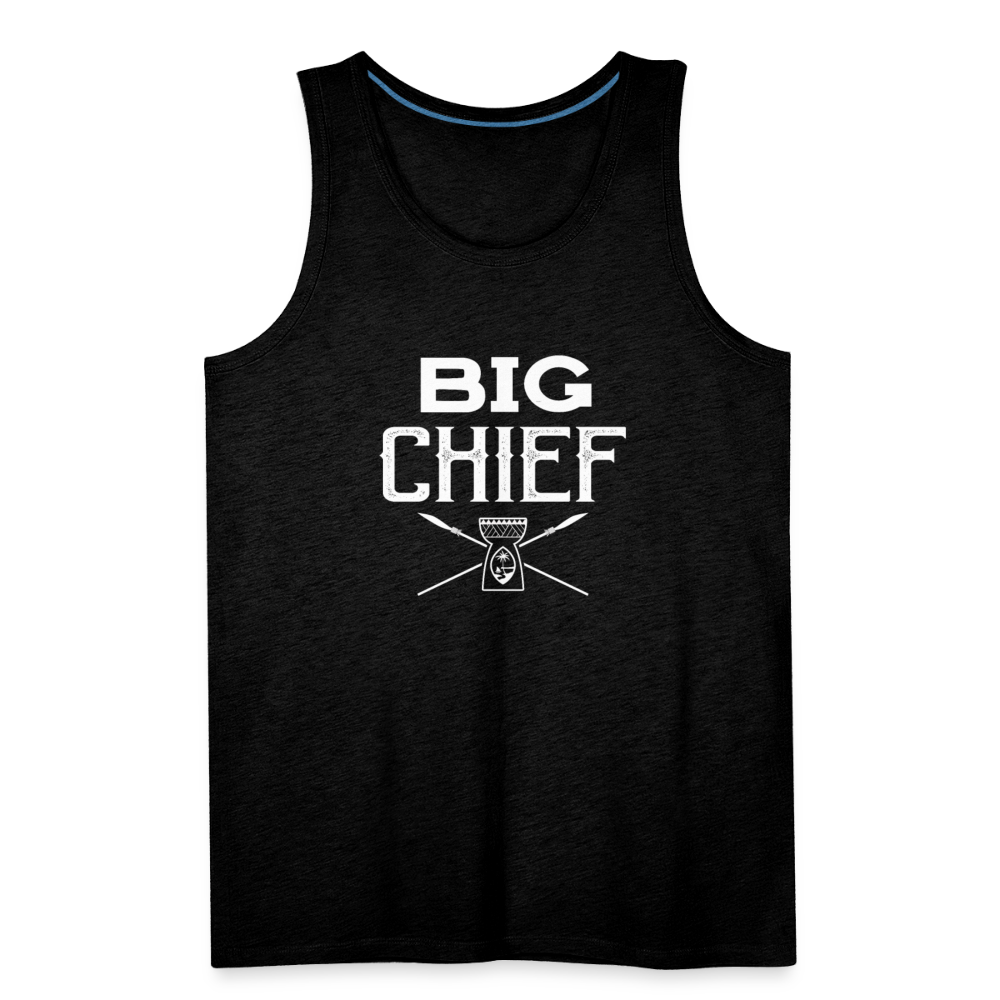 Big Chief Chamorro Guam Men’s Premium Tank - charcoal grey