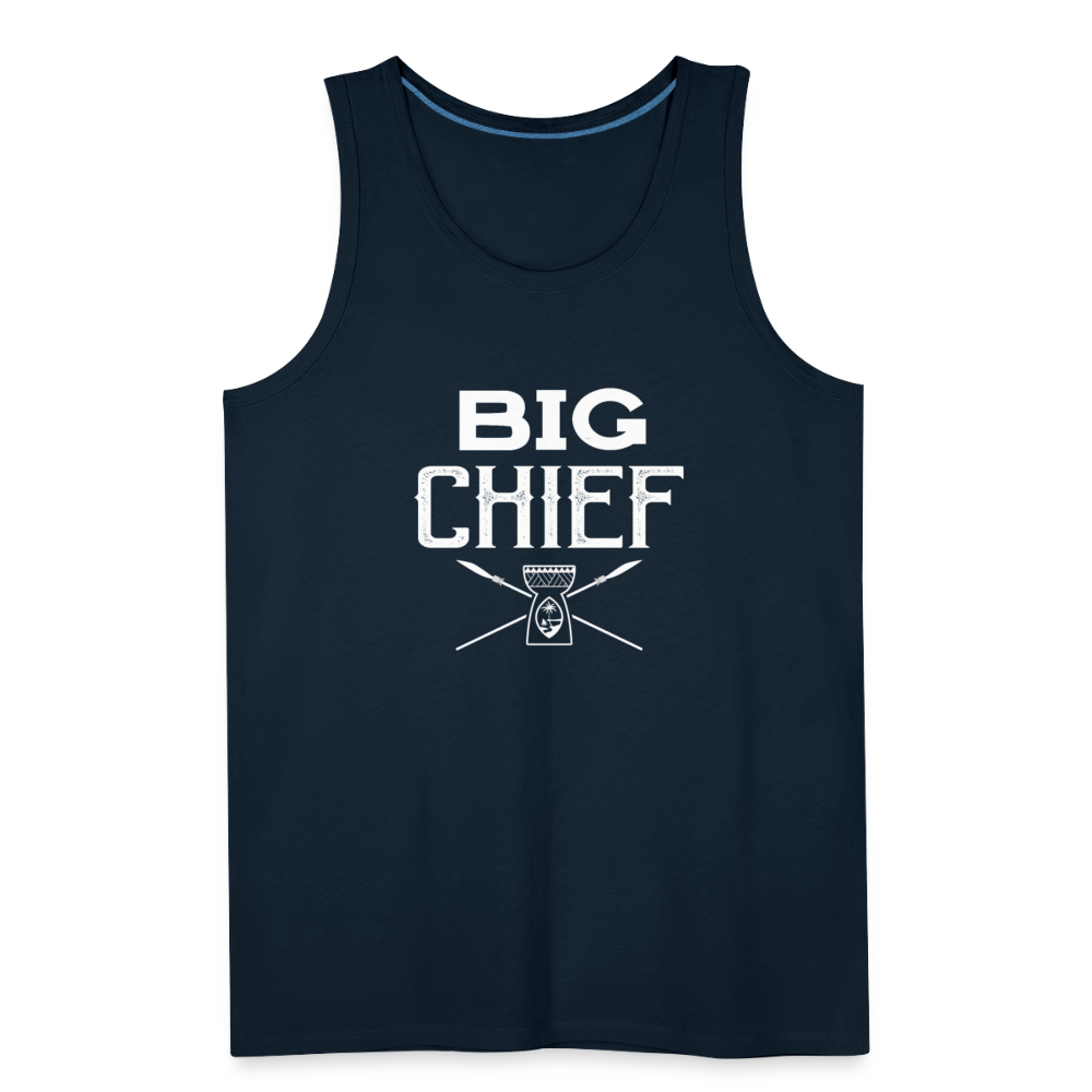 Big Chief Chamorro Guam Men’s Premium Tank - deep navy