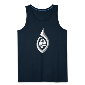 Guam Tribal Hook Men’s Premium Tank - deep navy