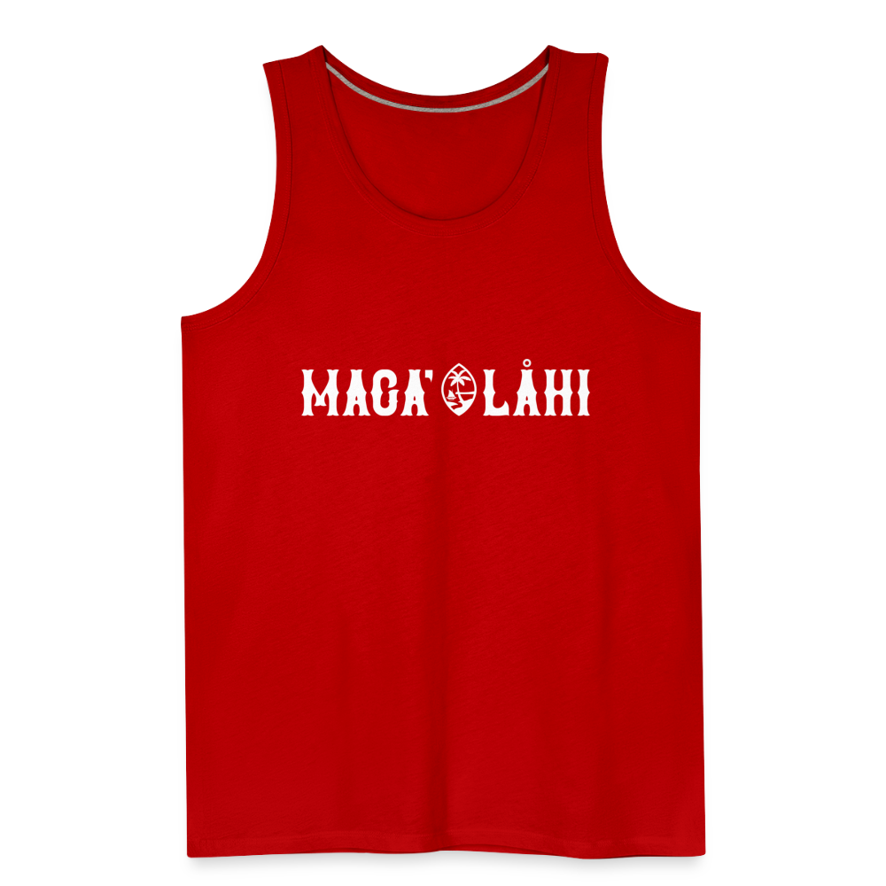 Maga' Lahi Guam Men’s Premium Tank - red