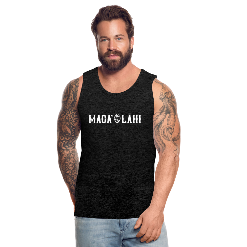 Maga' Lahi Guam Men’s Premium Tank - charcoal grey