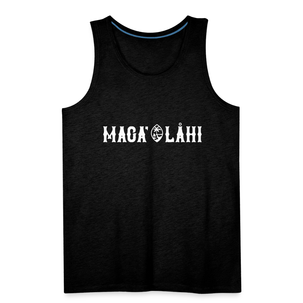 Maga' Lahi Guam Men’s Premium Tank - charcoal grey