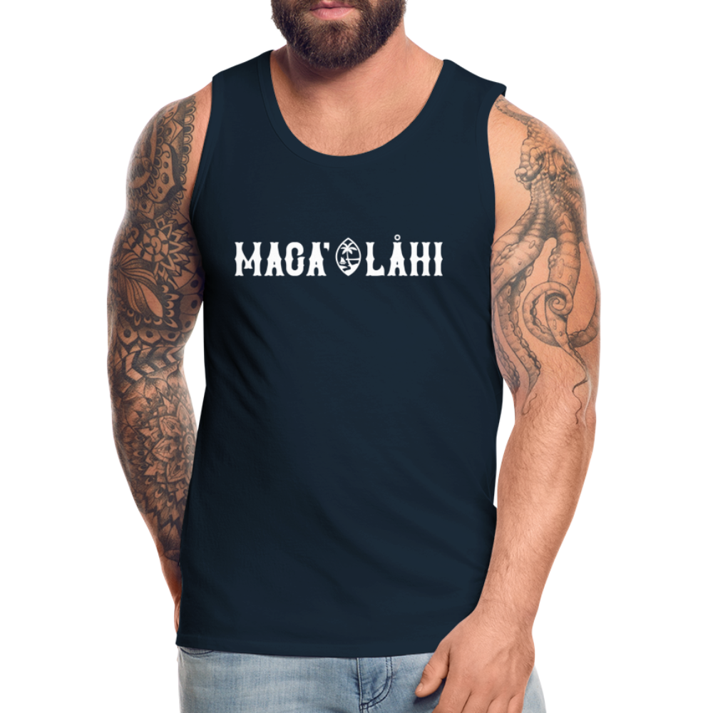 Maga' Lahi Guam Men’s Premium Tank - deep navy