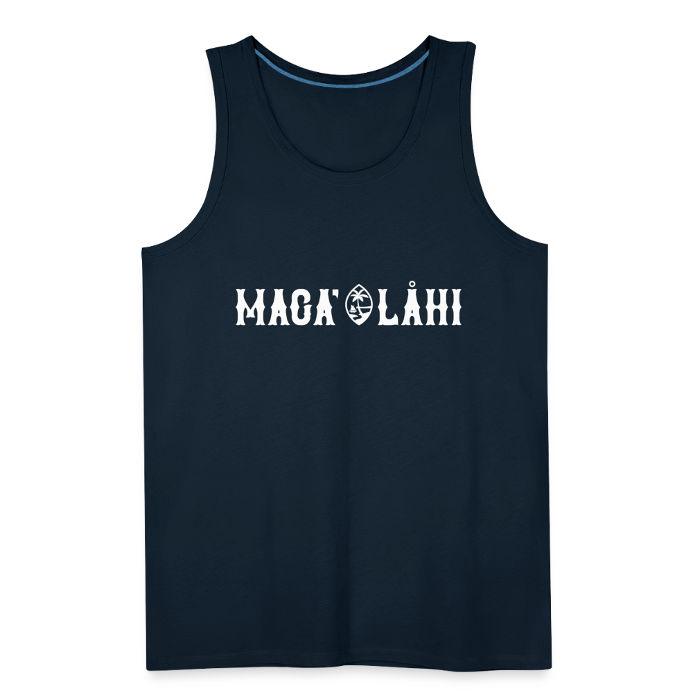 Maga' Lahi Guam Men’s Premium Tank - deep navy