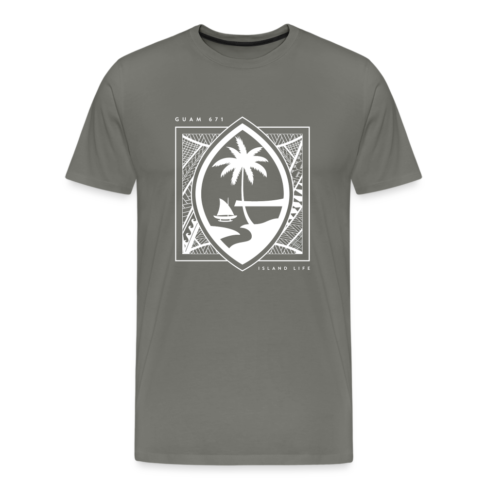 Guahan Tribal Seal Men's Premium T-Shirt - asphalt gray
