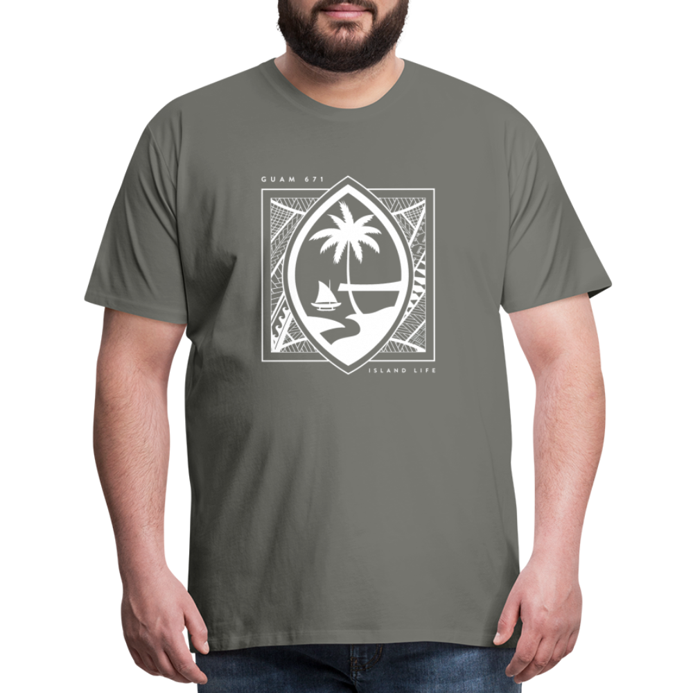 Guahan Tribal Seal Men's Premium T-Shirt - asphalt gray