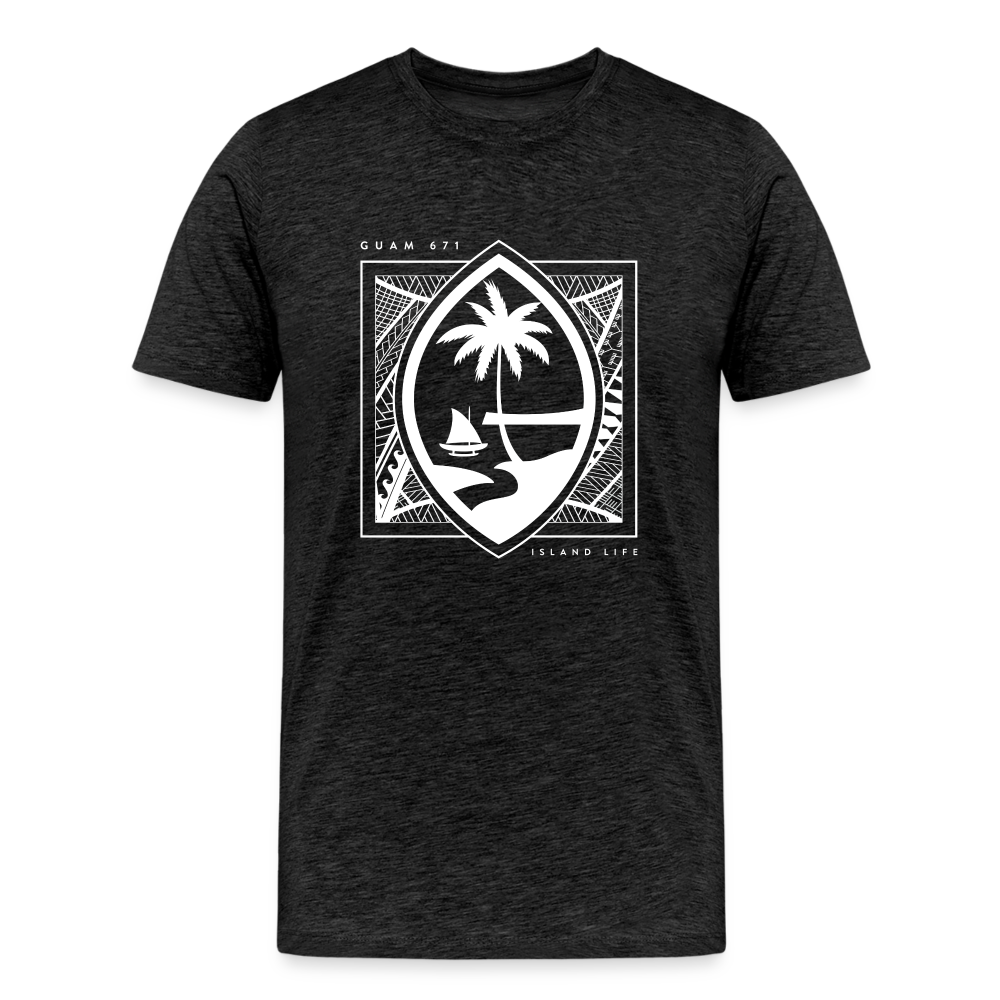 Guahan Tribal Seal Men's Premium T-Shirt - charcoal grey