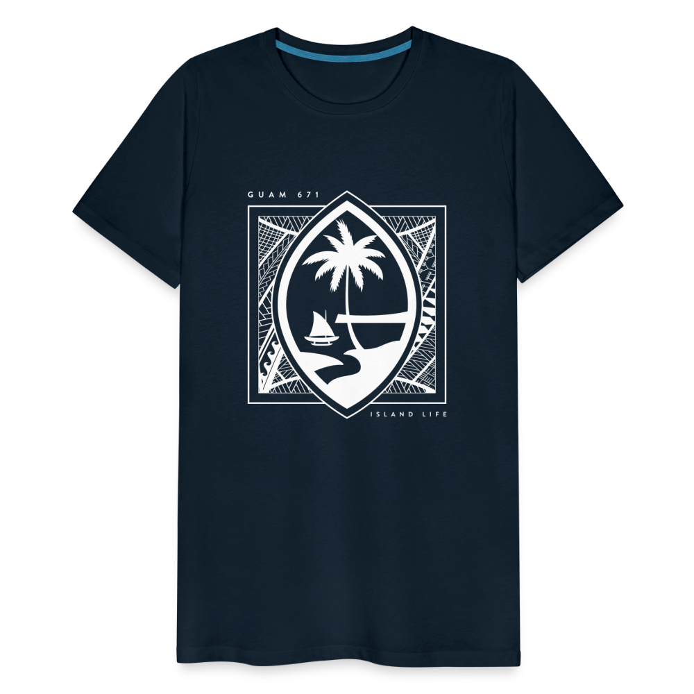 Guahan Tribal Seal Men's Premium T-Shirt - deep navy