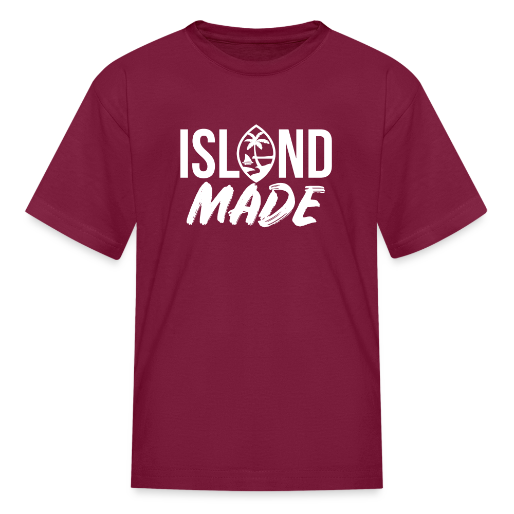 Island Made Guam Seal Kids' T-Shirt - burgundy
