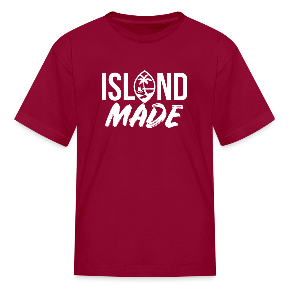 Island Made Guam Seal Kids' T-Shirt - dark red