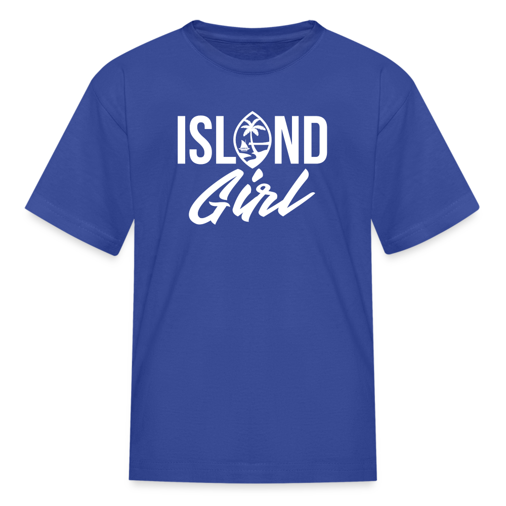 Island Girl Guam Seal Youth Kids' T-Shirt - royal blue