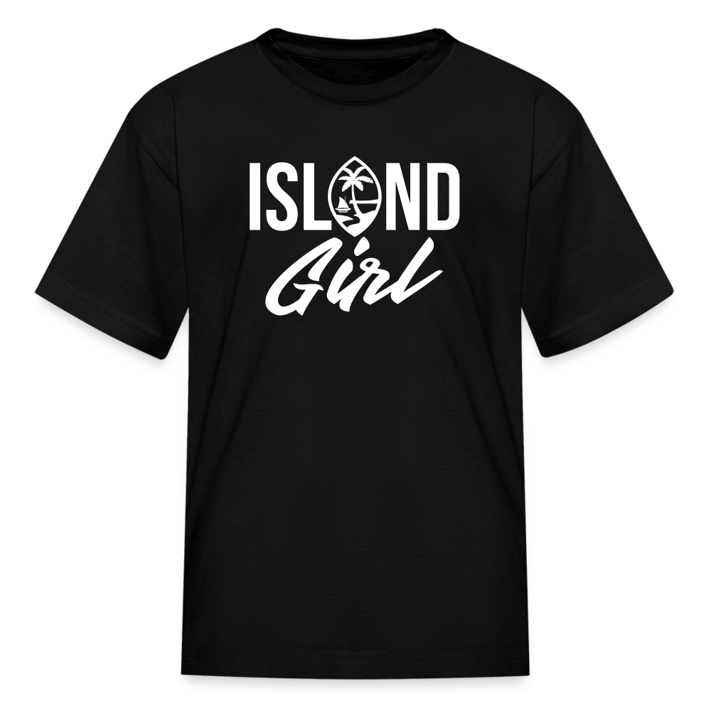 Island Girl Guam Seal Youth Kids' T-Shirt - black