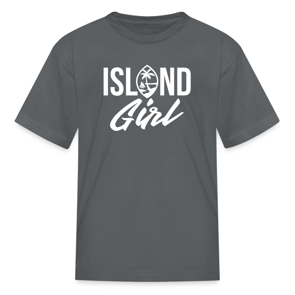 Island Girl Guam Seal Youth Kids' T-Shirt - charcoal
