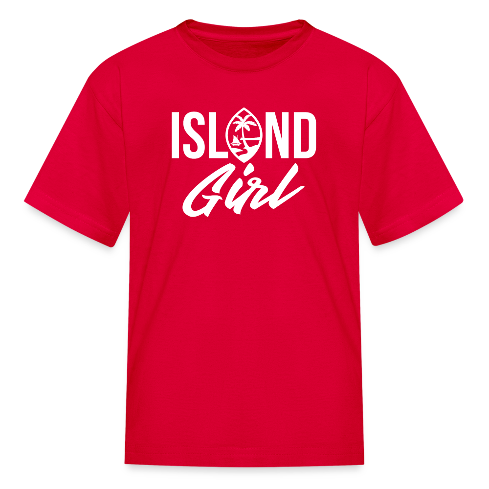 Island Girl Guam Seal Youth Kids' T-Shirt - red