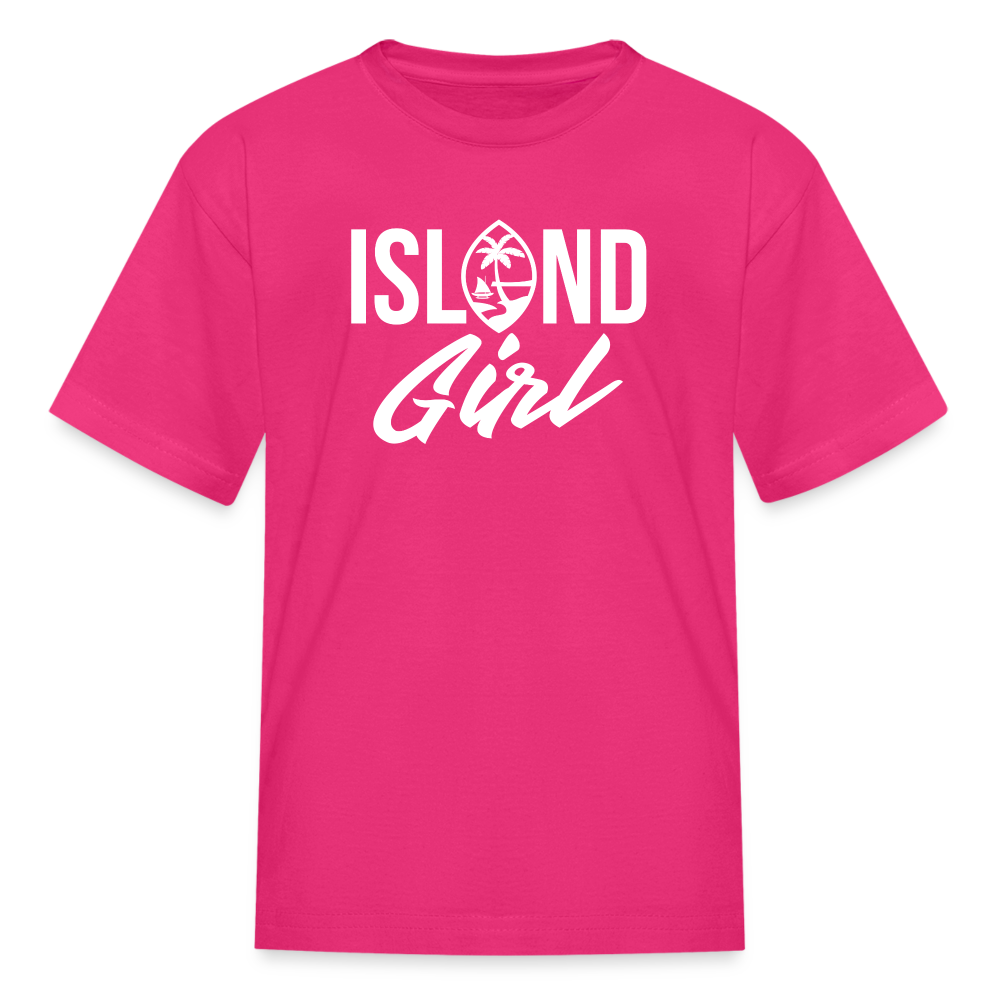 Island Girl Guam Seal Youth Kids' T-Shirt - fuchsia