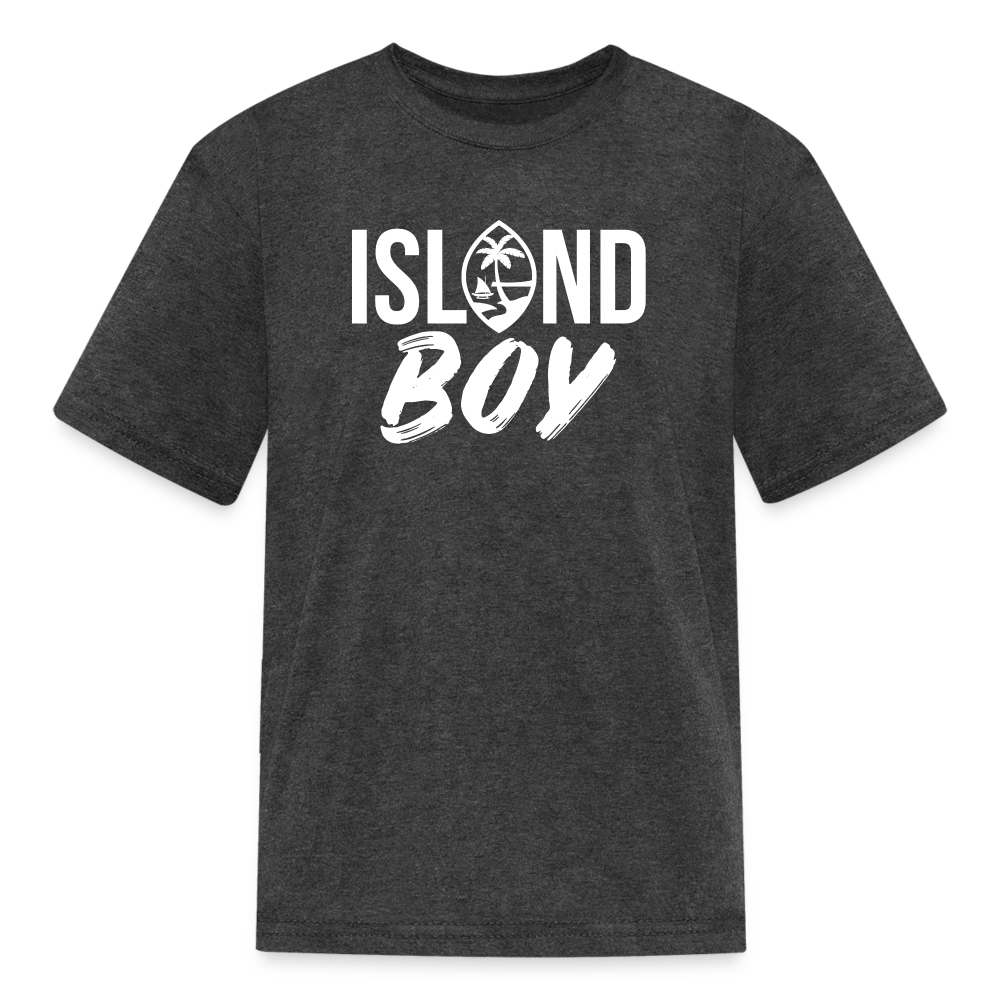 Island Boy Guam Seal Youth Kids' T-Shirt - heather black