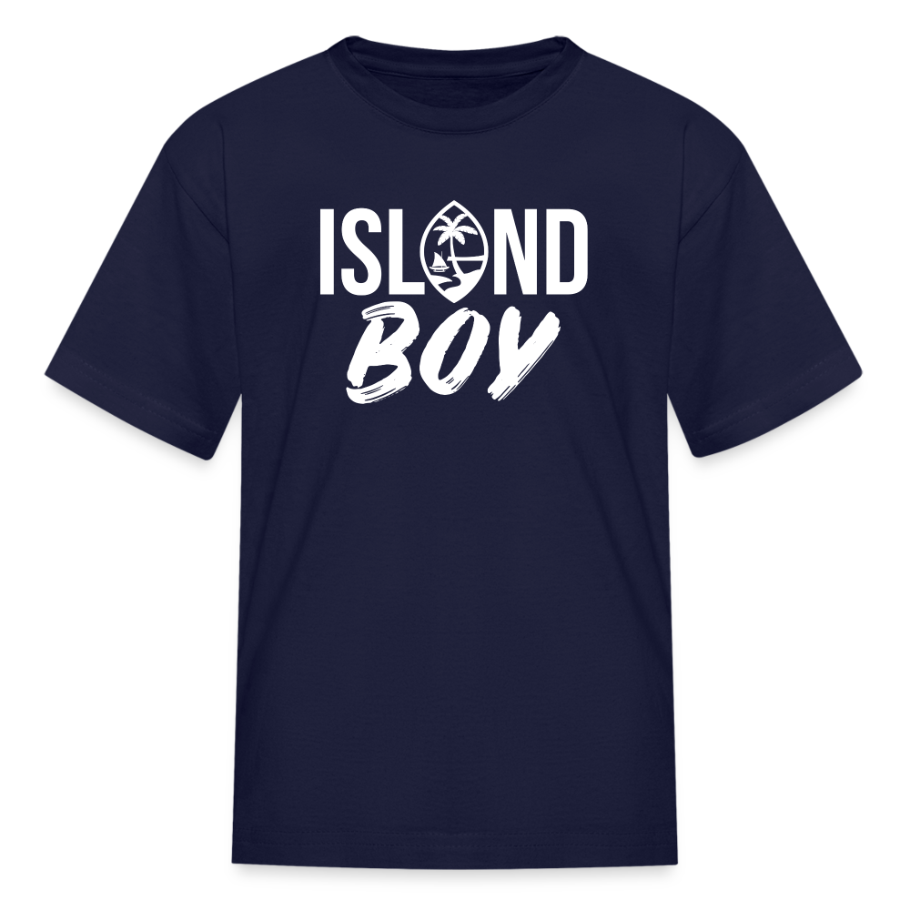 Island Boy Guam Seal Youth Kids' T-Shirt - navy