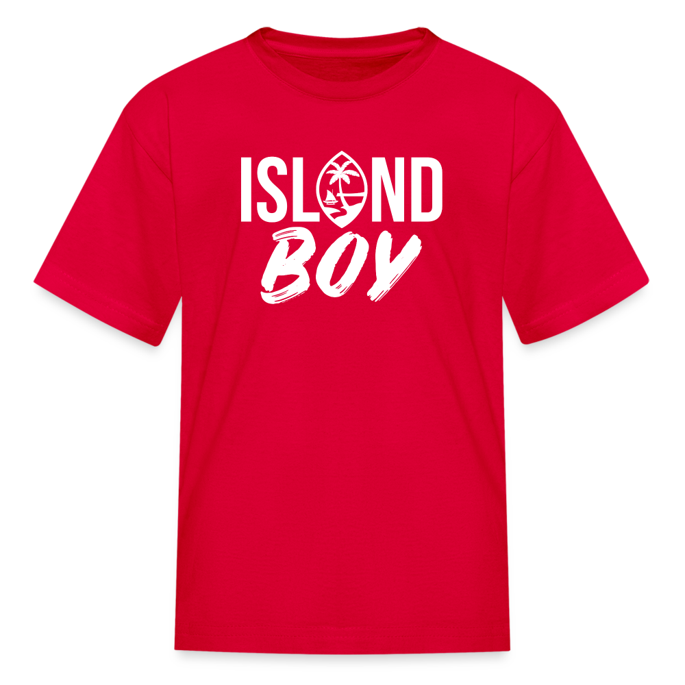 Island Boy Guam Seal Youth Kids' T-Shirt - red
