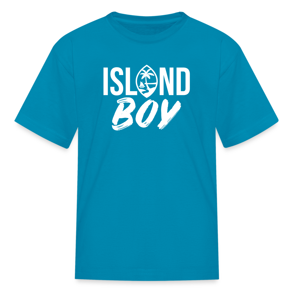 Island Boy Guam Seal Youth Kids' T-Shirt - turquoise