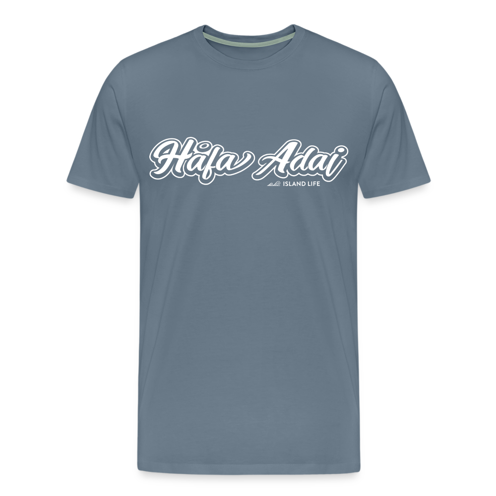 Hafa Adai Men's Premium T-Shirt - steel blue