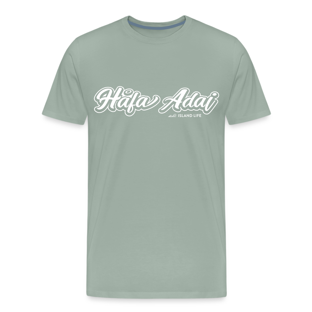Hafa Adai Men's Premium T-Shirt - steel green