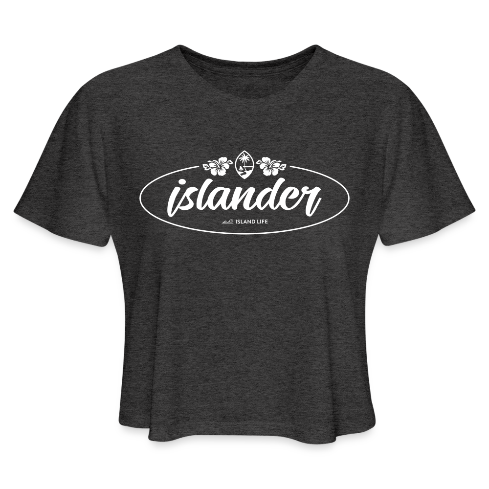Islander Guam Women's Cropped T-Shirt - deep heather