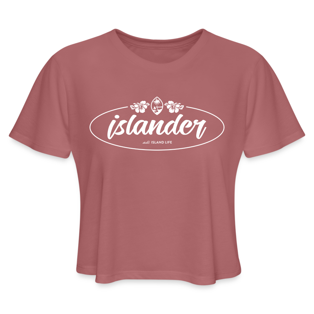 Islander Guam Women's Cropped T-Shirt - mauve